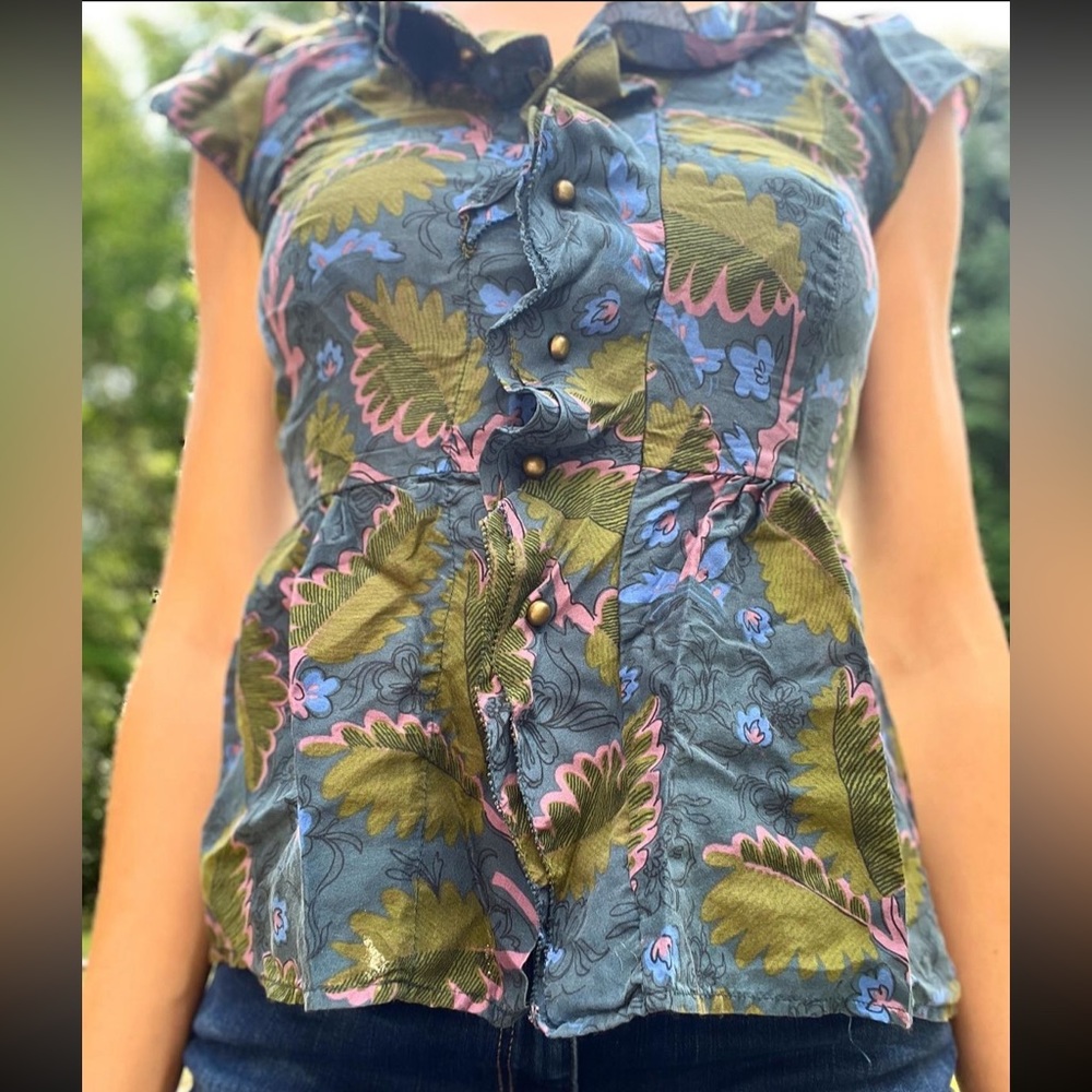 Anthropologie/Vanessa Virginia floral blouse US 2 / UK 6 / EU 34